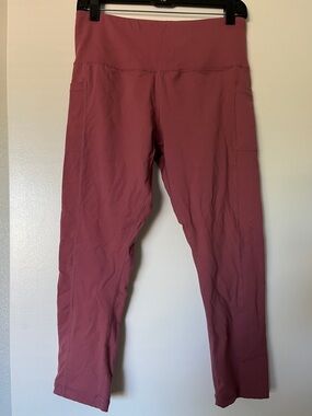 Senita Athletics Dusty Rose High-Waist Leggings with Side Pockets